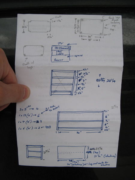 TV Stand Plans and Schematic