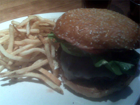 California Burger at Houstons in Santa Monica