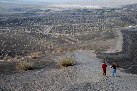 DLF and DDF skip along the Ubehebe Crater