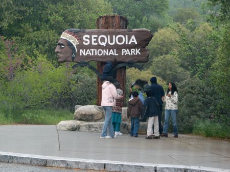 Sequoia National Park Entrance Sign