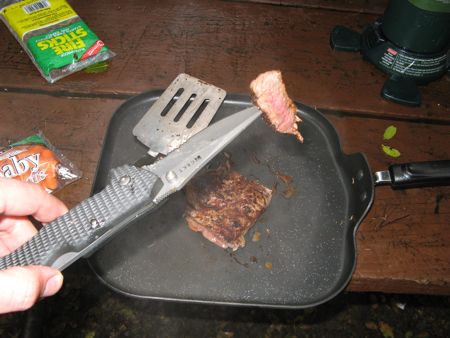 Dinner at Rainy Potwisha Campground