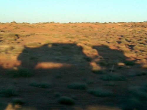 shadow of truck and trailer