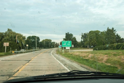 Entering New York, somewhere around Erie, Pa.