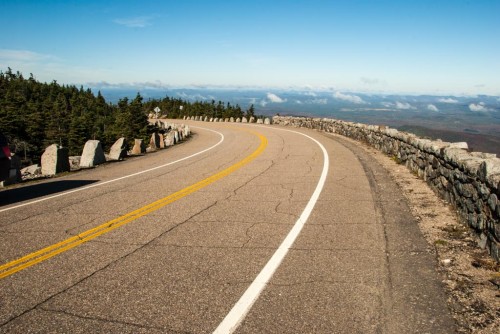 The road up Whiteface Mountain