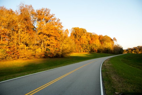 Natchez Parkway, somewhere near the Tennessee border