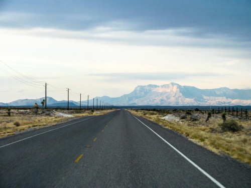 Heading toward the Guadalupe Mountains