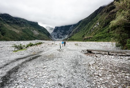 Trail heading toward Franz Josef Glacier. Many unruly European tourists. Many.