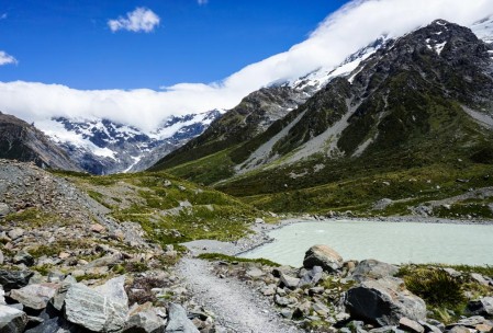 Kea Point, Mueller Glacier Lake, and the Southern Alps