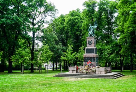 Soviet war memorial in the vicinity of the military museum.