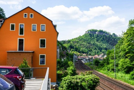 Festung Königstein from the Königstein Bahnhof.