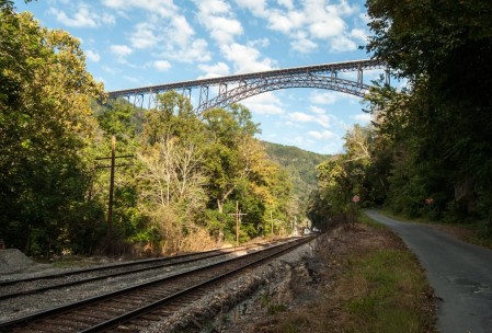 There were train tracks under the bridge, but after searching for several hours, I could find no trolls.