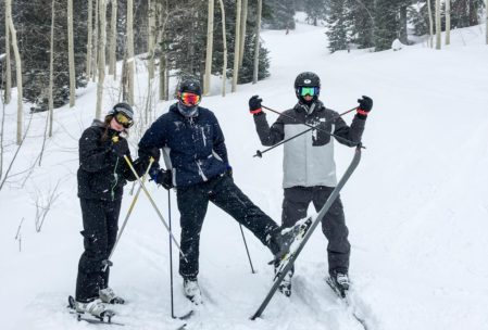 A good snow afternoon at Solitude; skiing socially.