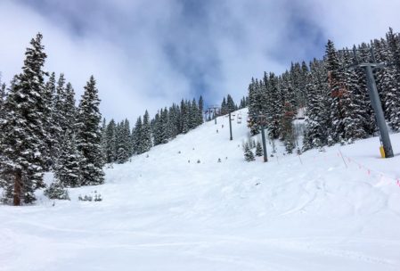 The old-school Blackjack lift on the back side of Copper Mountain.