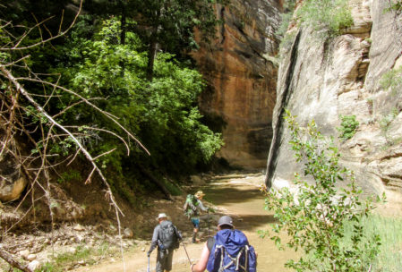 We took the one more traveled by -- since our only other options were scaling rock walls or going in reverse.